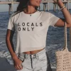 Locals Only Short Sleeve Loose Fit Cropped Tee