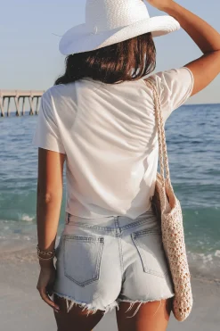 Locals Only Short Sleeve Loose Fit Cropped Tee