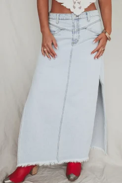 Long Hot Stunner Denim Maxi
