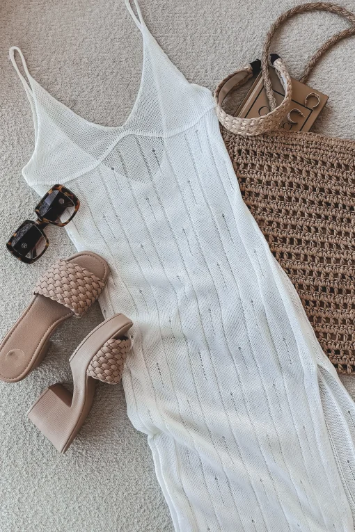 Make Time For Vacay White Maxi Cover Up Dress