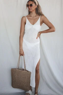 Make Time For Vacay White Maxi Cover Up Dress