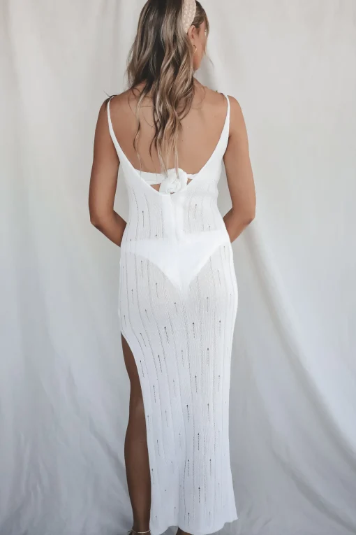 Make Time For Vacay White Maxi Cover Up Dress
