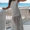 Make You Wait White Drop Waist Maxi