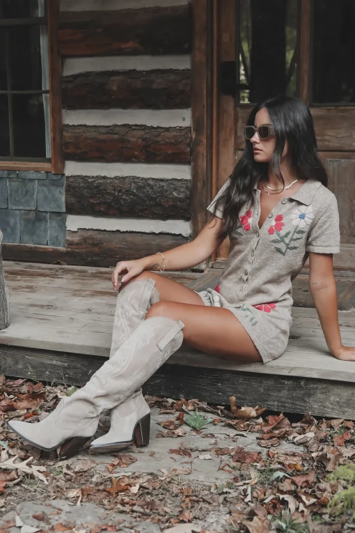 Making My Way Downtown Suede Leather Western Boot