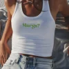 Margs Always Minimalist Cropped Fitted Graphic Tank