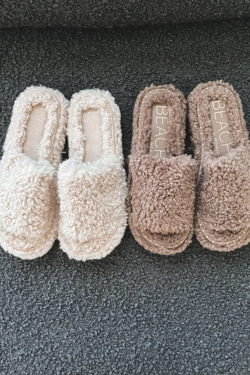 Matisse In House Cozy Vegan Sherpa Slipper Slides