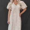 May I Have This Dance Rose Floral Midi Dress