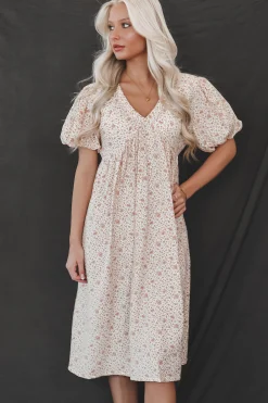 May I Have This Dance Rose Floral Midi Dress