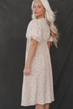 May I Have This Dance Rose Floral Midi Dress