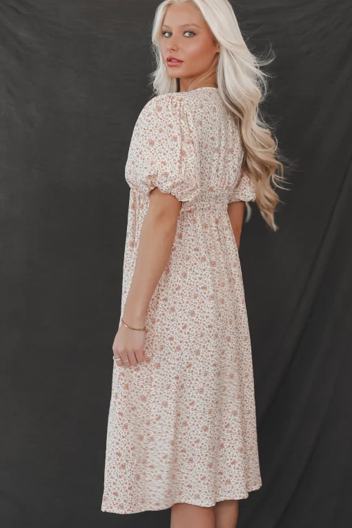 May I Have This Dance Rose Floral Midi Dress