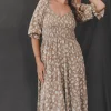 Meant To Be Mustard Floral Dress