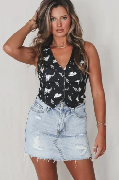 My Fashion Taste Is Western Print Vest