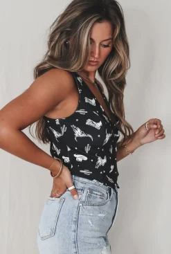 My Fashion Taste Is Western Print Vest