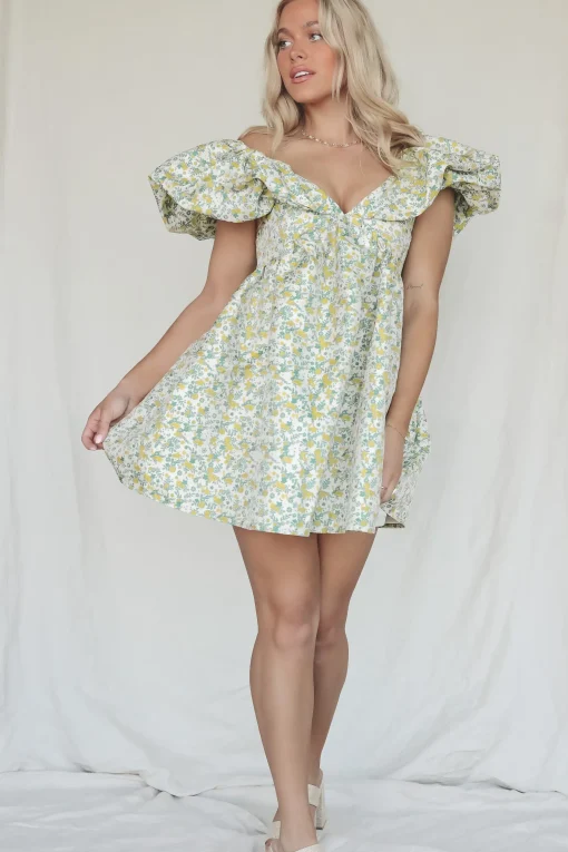 My Party My Rules Puff Sleeve Mini Dress