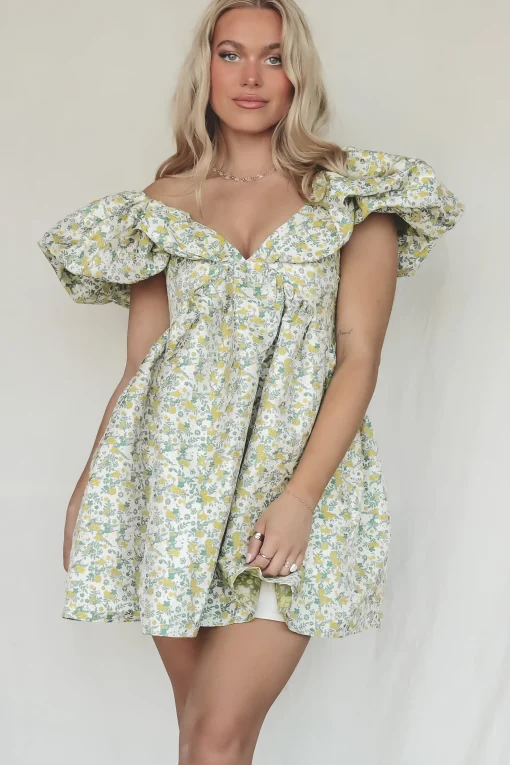 My Party My Rules Puff Sleeve Mini Dress