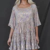 My Queen Unicorn Sequin Babydoll Dress