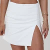 My Skirt Slays White High Slit Mini Skirt