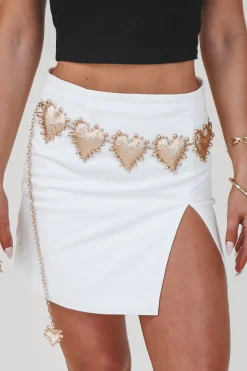 My Skirt Slays White High Slit Mini Skirt