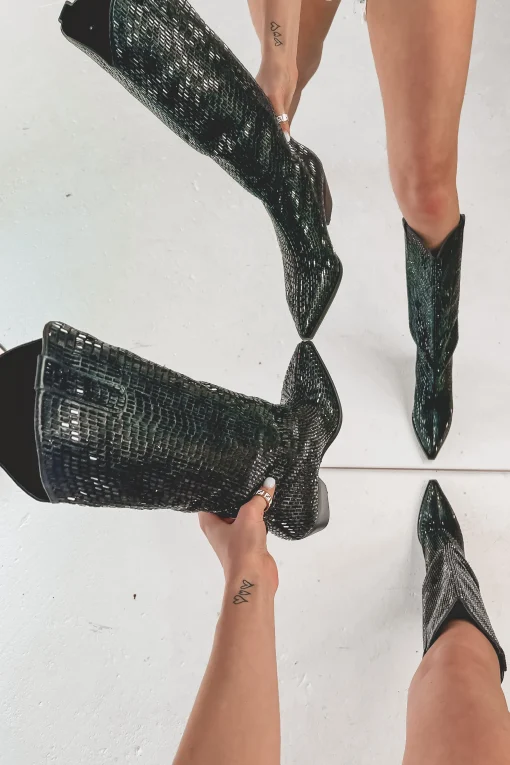 My Super Sparkly Black Western Boots