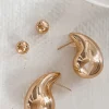 No Crying In Jewlry 18K Gold Dipped Tear Drop Earrings