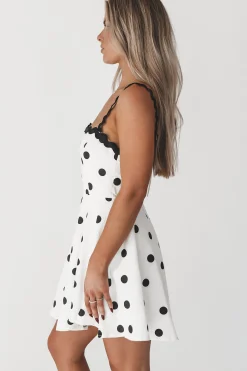 Nobody Pinch Me Black And White Polka Dot Dress