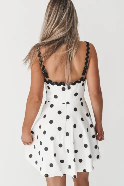 Nobody Pinch Me Black And White Polka Dot Dress