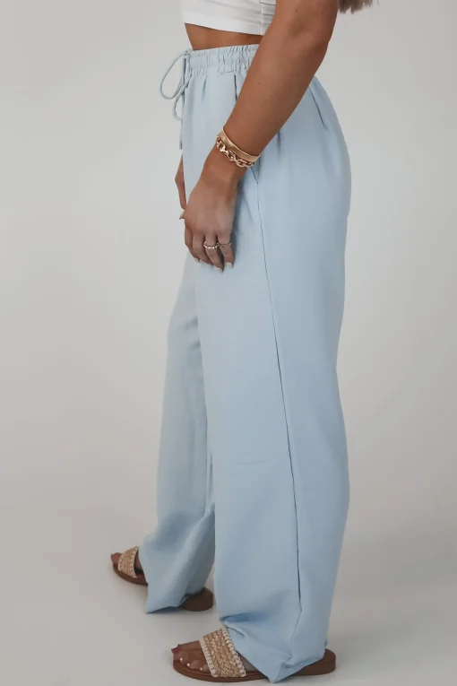 Ocean Eyes Baby Blue Loose Fit Pants