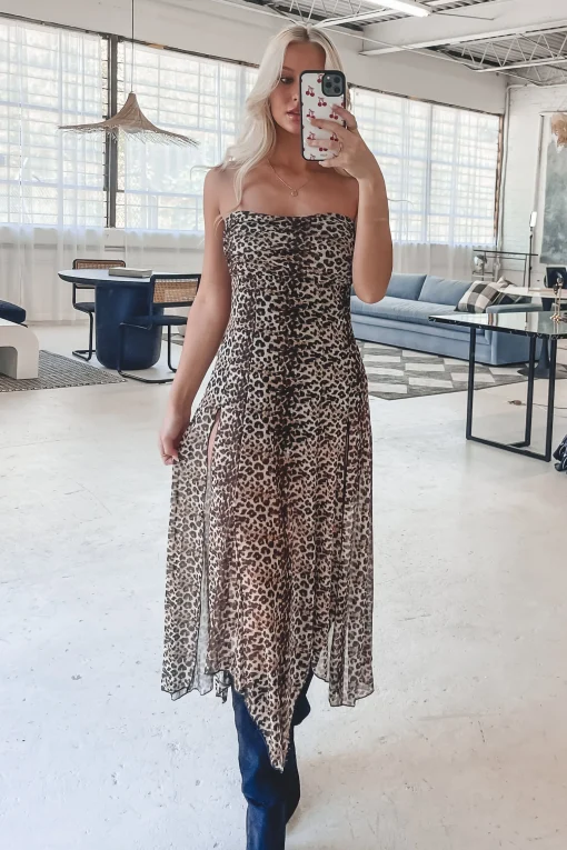 Oh Go Bestie Leopard Mesh Maxi