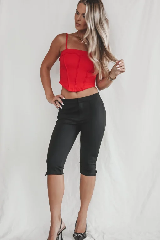 Oh So In Black Capri Pants