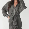 Out And About Button Up Collard Shirt Dress