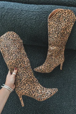 Out On The Town Leopard Stiletto Boot