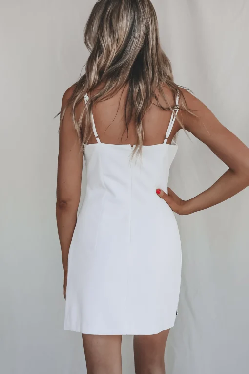 Pretty Little Thing White Bow Mini Dress