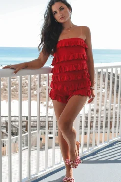 Right Turn Into Your Heart Ruffle Romper