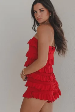 Right Turn Into Your Heart Ruffle Romper