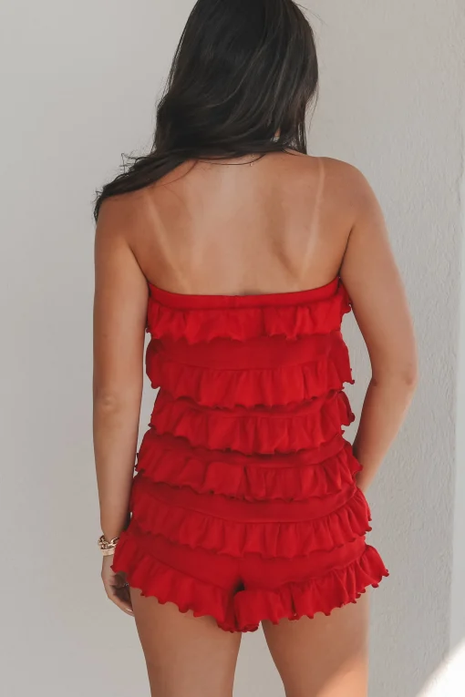 Right Turn Into Your Heart Ruffle Romper
