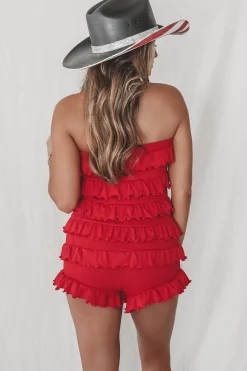 Right Turn Into Your Heart Ruffle Romper