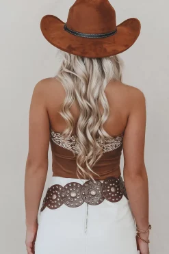 Saddle Up Sweetie Western Corset Bustier Tube Top
