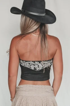 Saddle Up Sweetie Western Corset Bustier Tube Top
