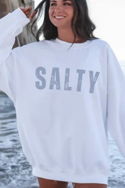 Salty Minimalist Graphic Unisex Pullover Sweatshirt