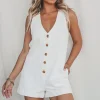 SHOW ME YOUR MUMU White Denim San Diego Romper