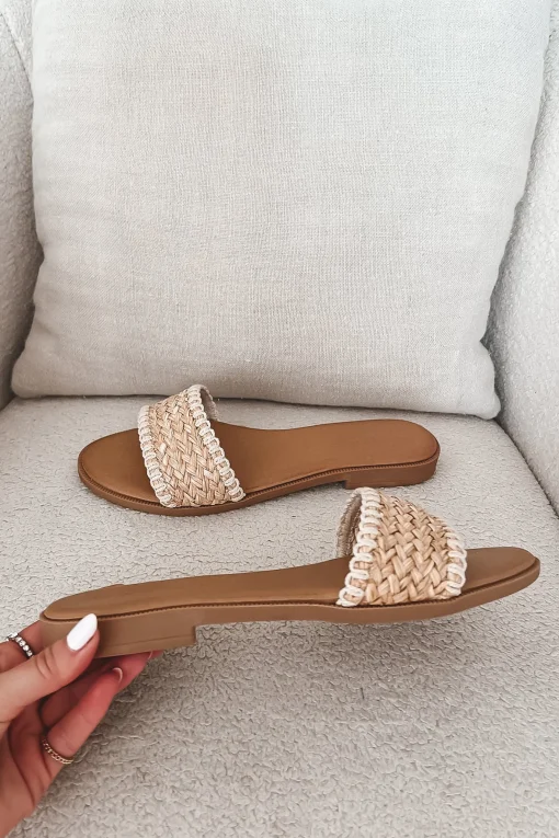 Slide In Sun Woven Slip On Flat Sandals