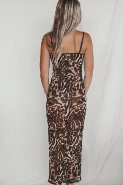 So Sassy Mesh Leopard Maxi