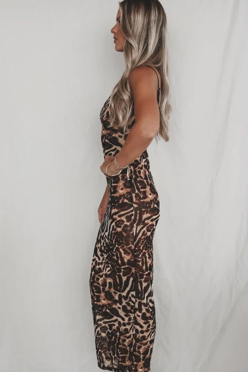 So Sassy Mesh Leopard Maxi