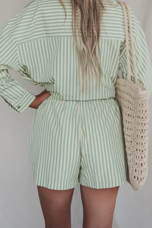 Something Minty Fashion Boxer Striped Shorts
