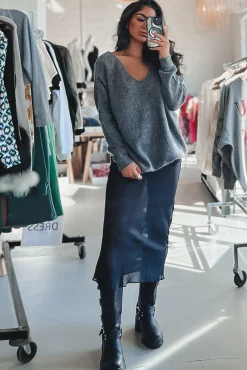 Something Spicy Black Sheer Maxi Skirt