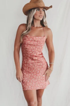Sunrise Sunset Repeat Printed Cowl Neck Dress