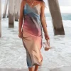 Sunset Stunner Ombré Satin Maxi Dress