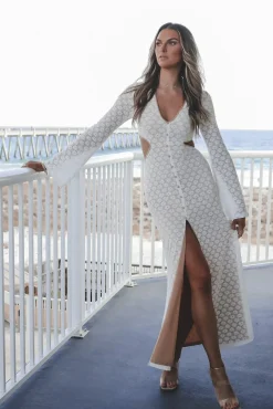 Sweet Little Thing Lace Long Sleeve Maxi Dress