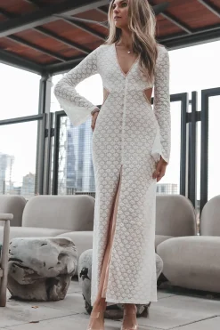 Sweet Little Thing Lace Long Sleeve Maxi Dress