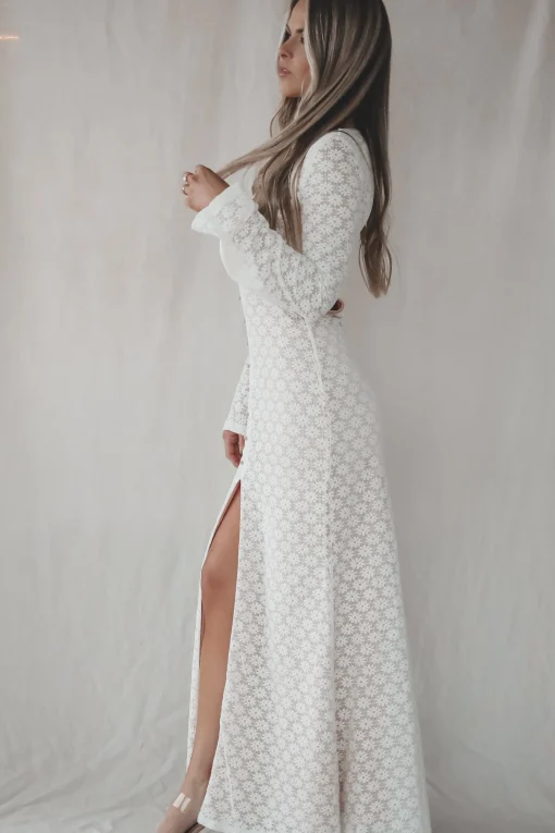 Sweet Little Thing Lace Long Sleeve Maxi Dress